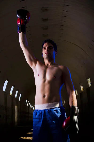 Passar fighter med boxhandskar — Stockfoto