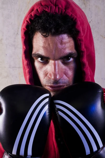 Fighter med boxhandskar — Stockfoto