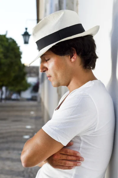 Handsome man with hat — Stock Photo, Image