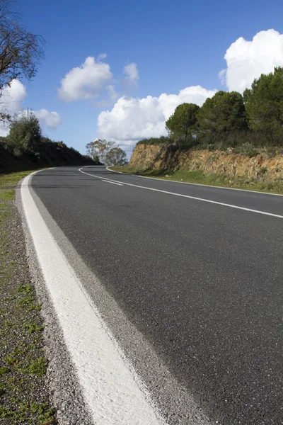 Strada asfaltata curva — Foto Stock