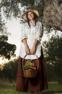 Gölge kırsal güzel kız