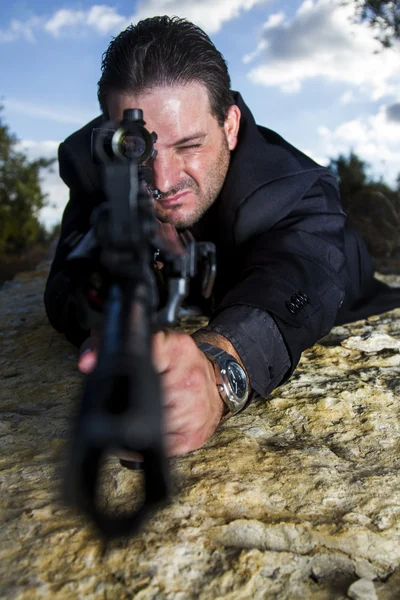 Contract killer agent-personage — Stockfoto