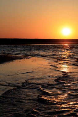 Gün batımında plaj