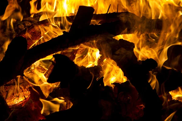 Holzfeuer — Stockfoto