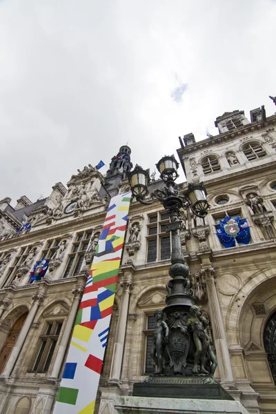 Hotel de ville bygga, paris, Frankrike — Stockfoto