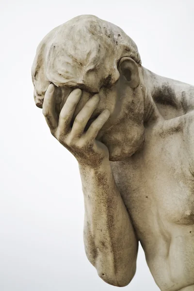Sad male statue — Stock Photo, Image