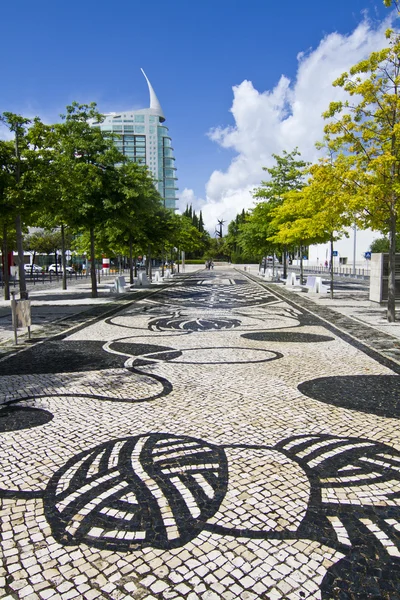 Stadtpark-Bereich des Parque Das Nacoes, Lissabon, portugal — Stockfoto