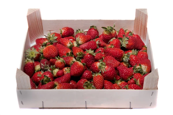 Caja de fresas — Foto de Stock