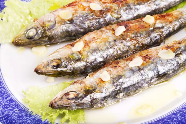 Sabrosas sardinas a la parrilla —  Fotos de Stock