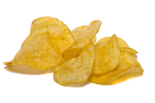 Gul potatischips — Stockfoto