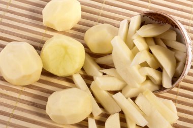 sliced potatoes