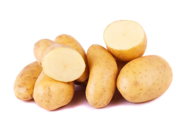 Potatoes on white — Stock Photo, Image