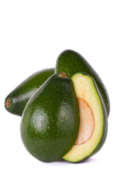 Avokado frukter på vit — Stockfoto