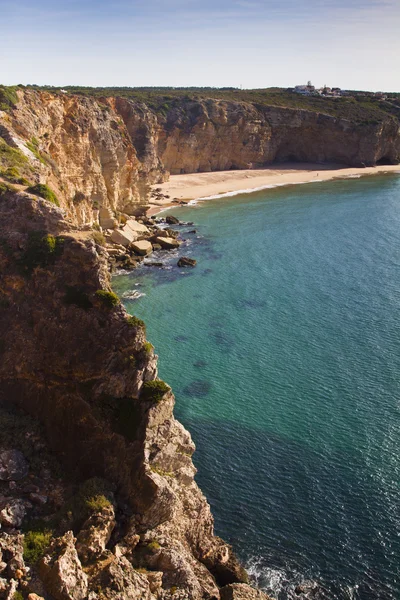 Schöner Strand in sagres — Stockfoto