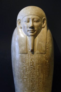 stone statue of a Egyptian sarcophagus clipart