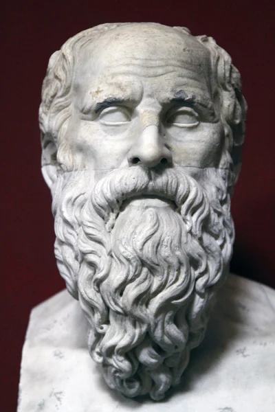 Estátua de busto antigo de Sócrates — Fotografia de Stock