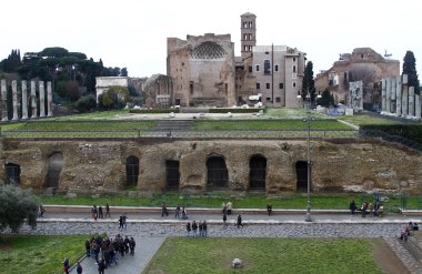 Palatino kalıntıları Roma, İtalya