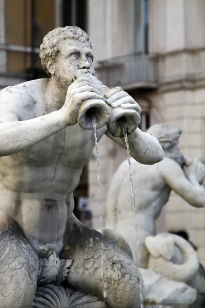 Fountain of the four Rivers statues — Stock Photo, Image