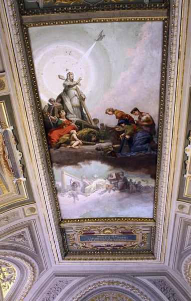 Detalhes do teto dos museus do Vaticano — Fotografia de Stock