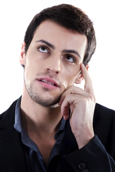 Young man on white — Stock Photo, Image