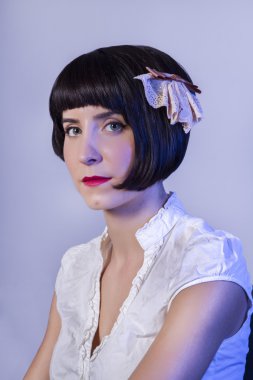 Modern pin-up kızı portre