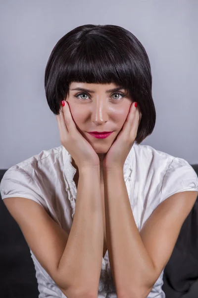 Modernes Pin-up-Mädchenporträt — Stockfoto