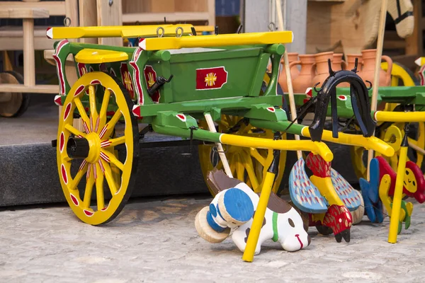 Miniatyr donkey cart — Stockfoto