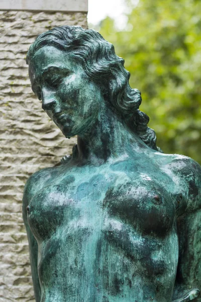 Zielony figura naga kobieta — Zdjęcie stockowe