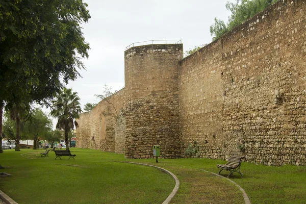 Історичний замок стіни міста Фару — стокове фото