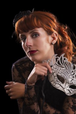 siyah Gotik elbise kız