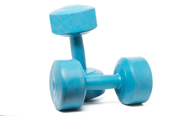 Pair of fitness dumbbells — Stock Photo, Image
