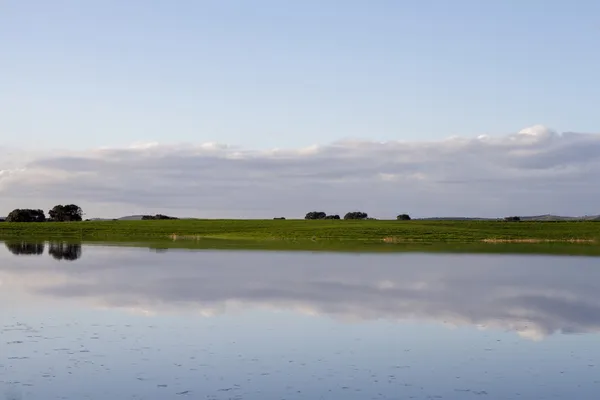 Spring countryside lake landscape Royalty Free Stock Photos