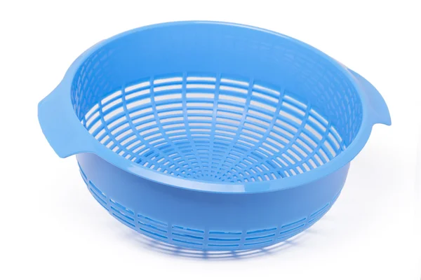 Blue plastic bowl — Stock Photo, Image