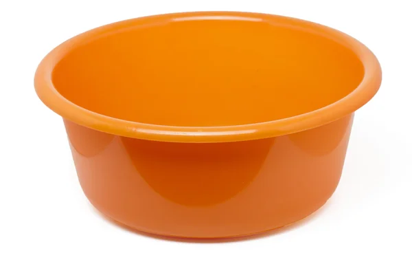 キッチンのオレンジ色のプラスチック製の容器 — ストック写真