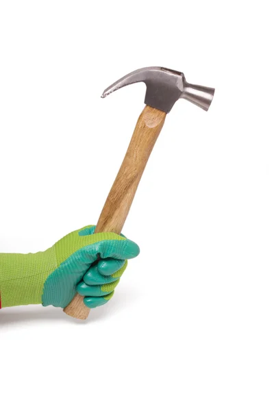 Hand mit Hammer — Stockfoto