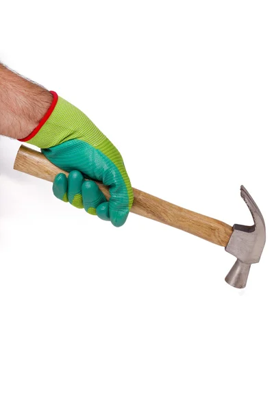 Hand mit Hammer — Stockfoto