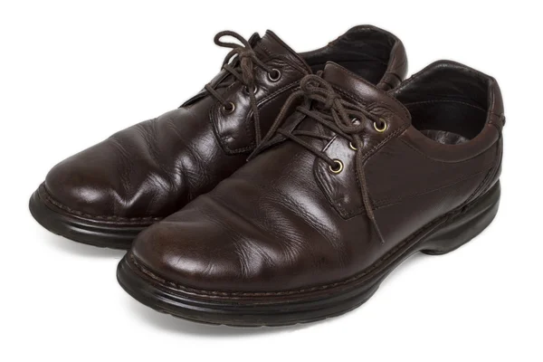 Paar van uitvoerende bruine schoenen — Stockfoto
