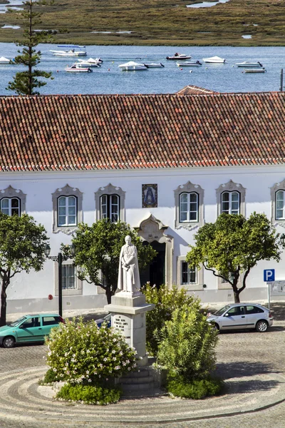 Centrale plein van de oude stad faro — Stockfoto