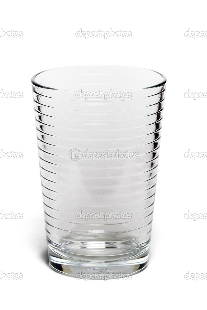 Empty glass water cup