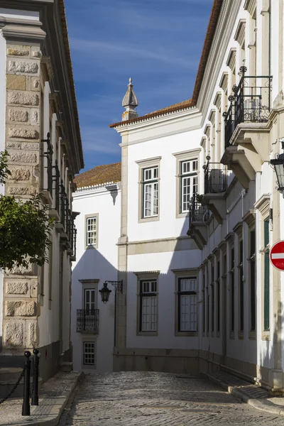 Historical streets on the old town of Faro — Stock Photo, Image