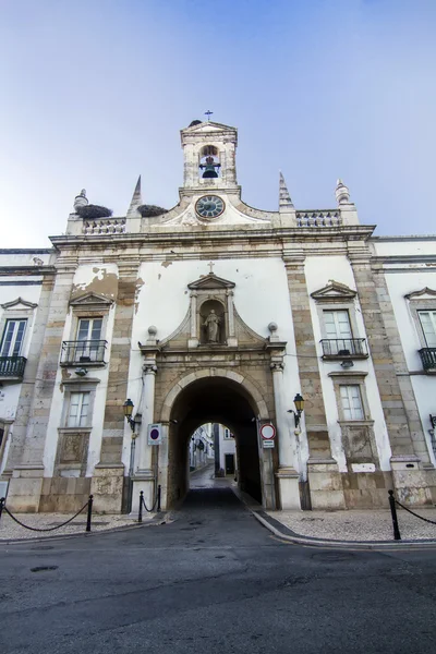 Łuk główne wejście do starego miasta Faro — Zdjęcie stockowe