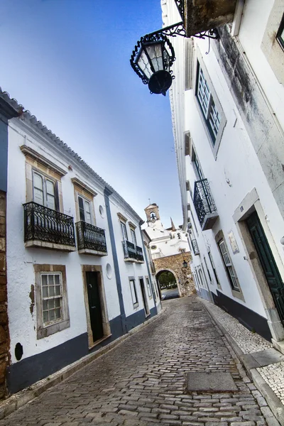Ruas históricas na cidade velha de Faro — Fotografia de Stock