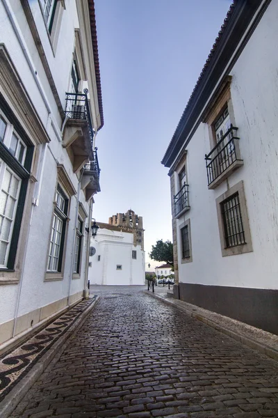 Történelmi utcák a régi város, Faro — Stock Fotó