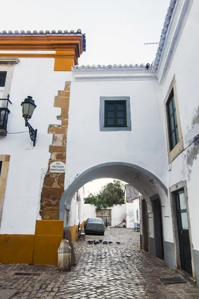 Historical streets on the old town of Faro — Stock Photo, Image