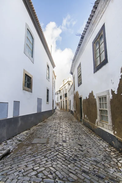 Strade storiche sul centro storico di Faro — Foto Stock