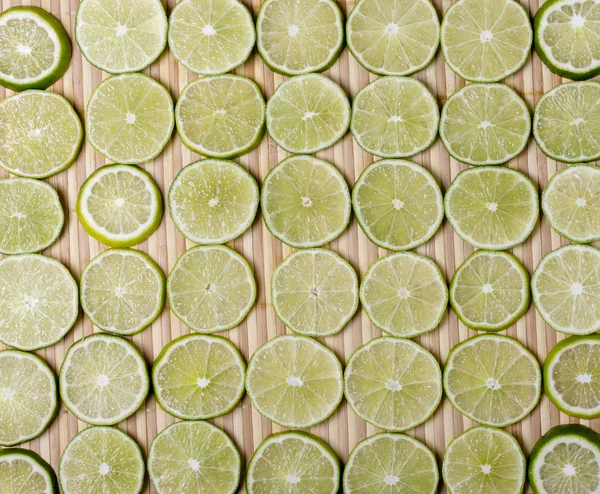 Bando de fatias redondas de frutas de limão — Fotografia de Stock