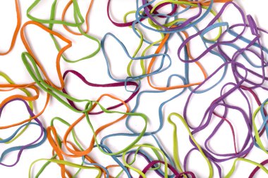 renkli esnek kauçuk şeritler