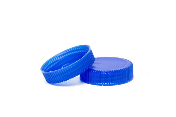 Blue plastic caps — Stock Photo, Image