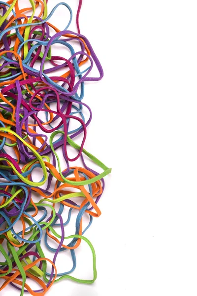 Colorful elastic rubber bands — Stock Photo, Image