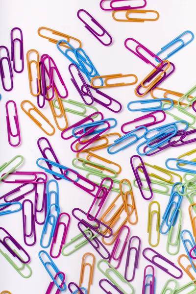 Colorful office paper clips — Stock Photo, Image
